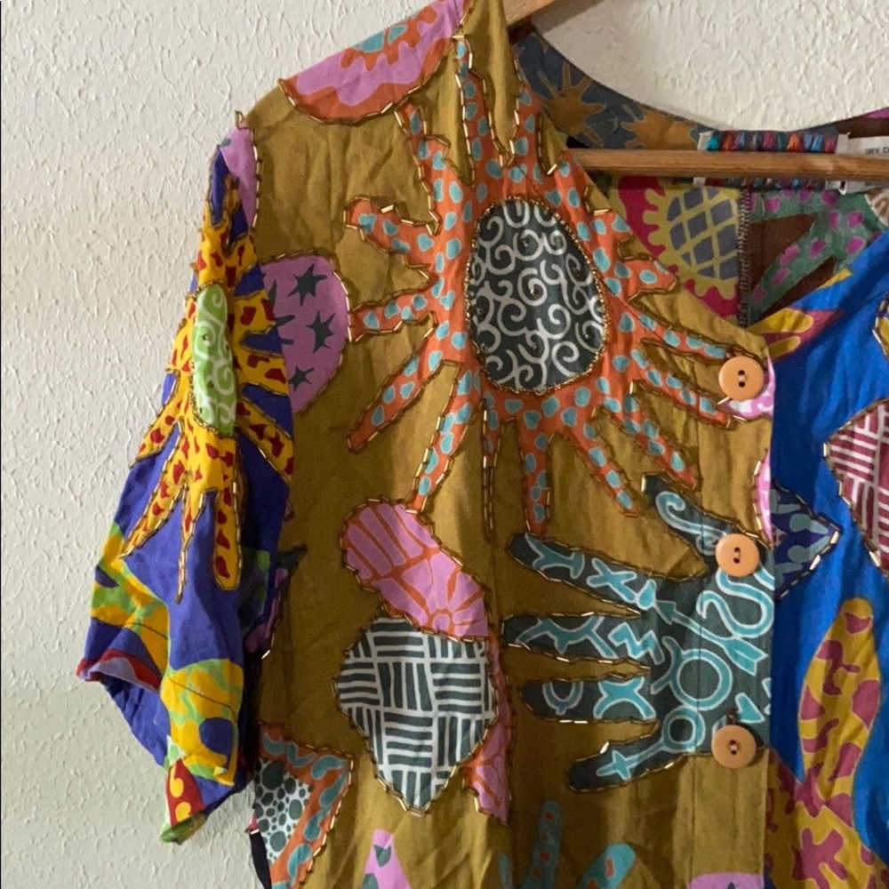 VINTAGE ABSTRACT DRESS - Picture 2 of 7